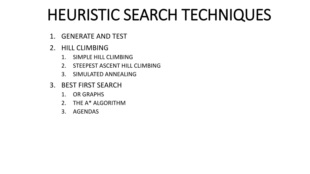 heuristic search techniques heuristic search