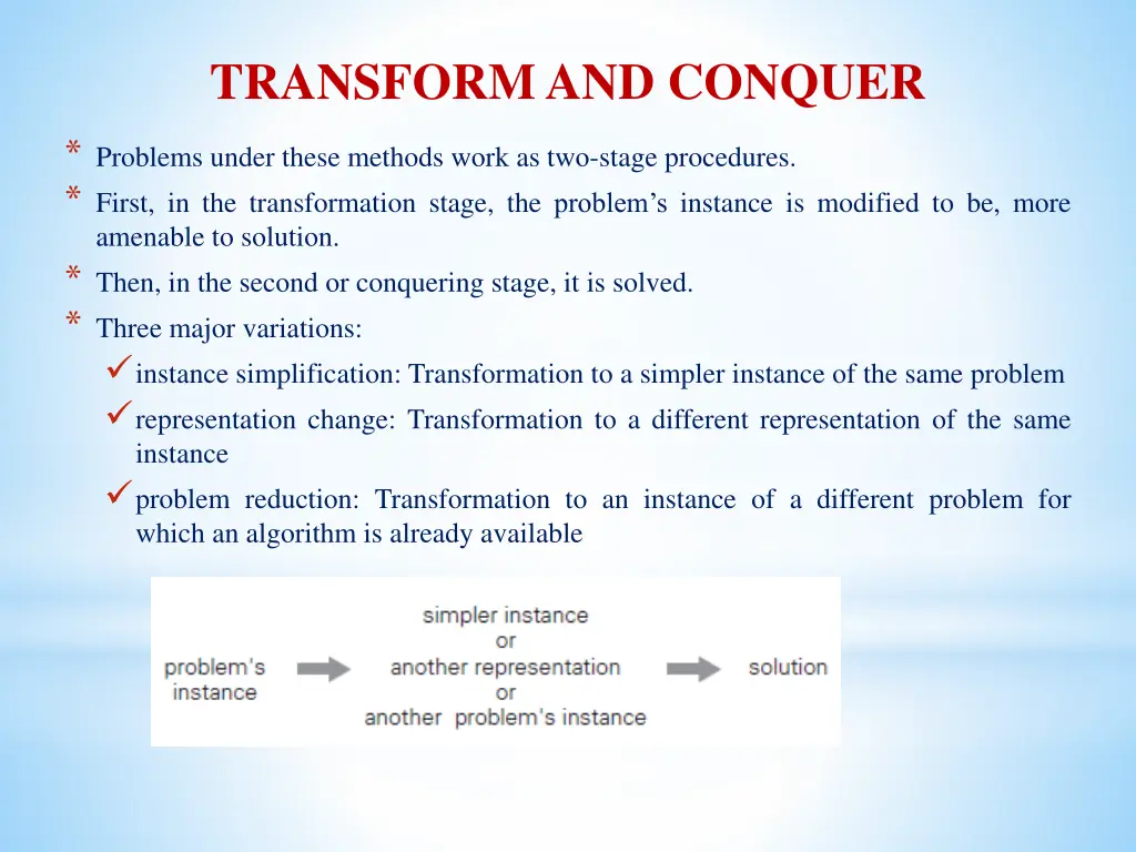 transform and conquer 1