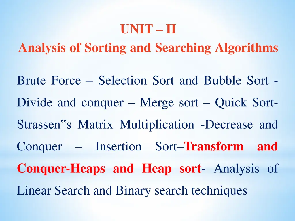 unit ii