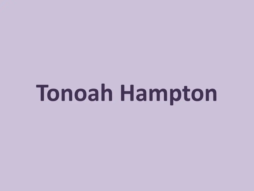 tonoah hampton