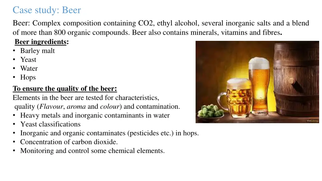 case study beer beer complex composition