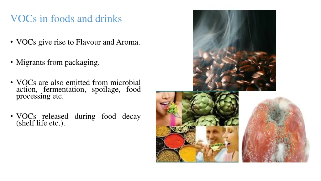 vocs in foods and drinks