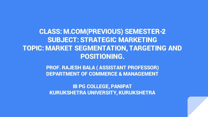 class m com previous semester 2 subject strategic