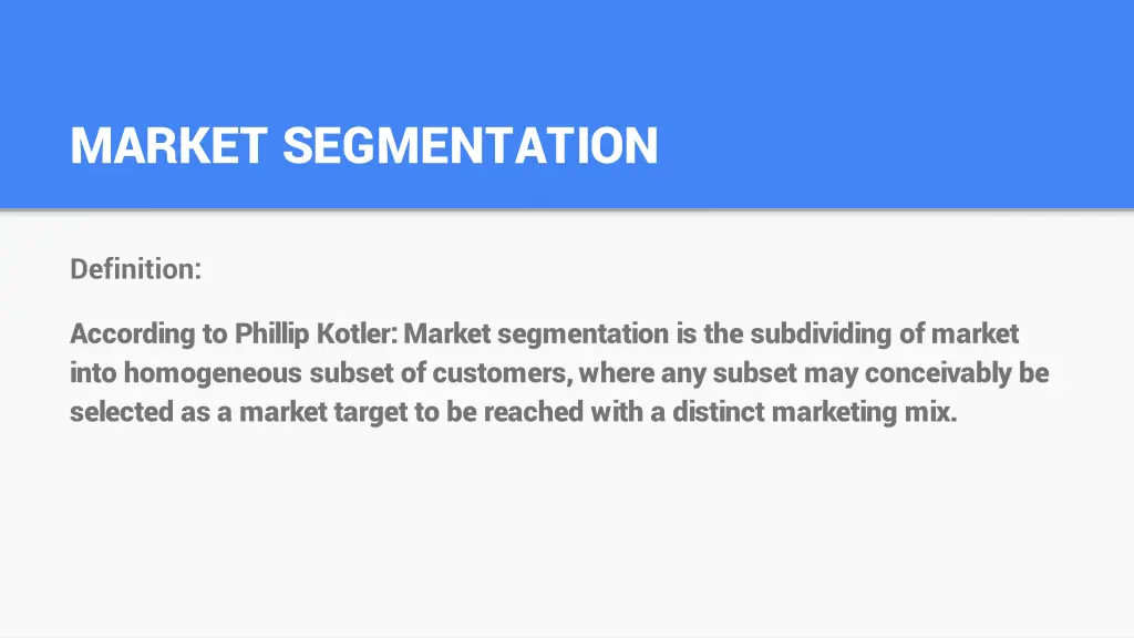 market segmentation 2