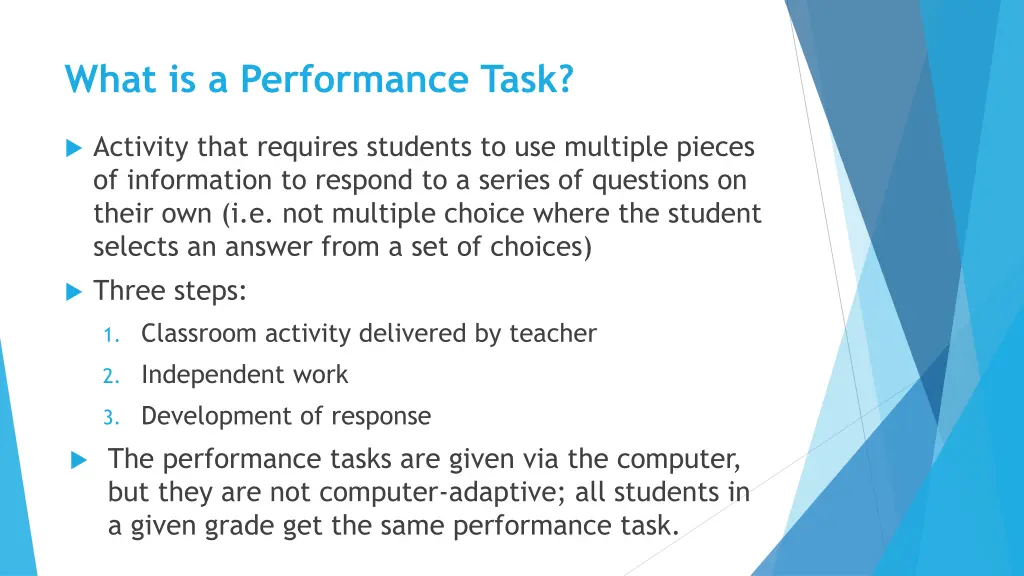 what is a performance task