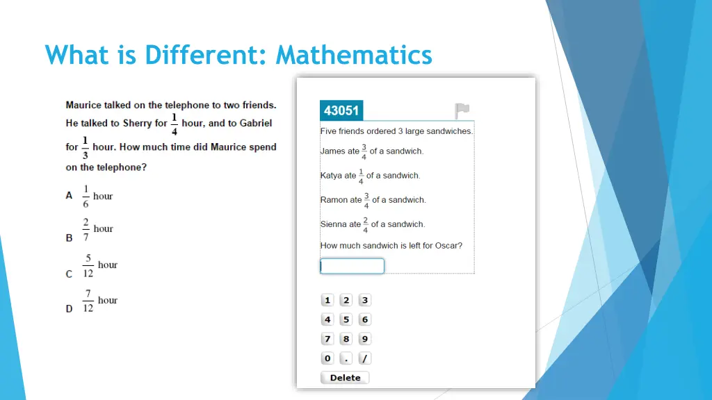 what is different mathematics
