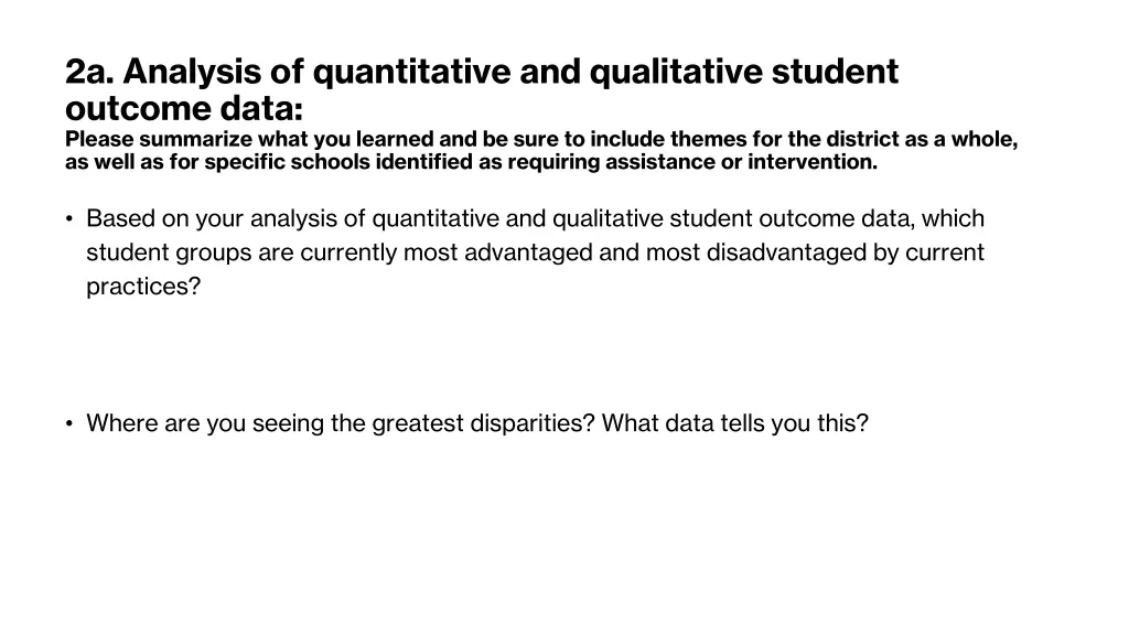 2a analysis of quantitative and qualitative