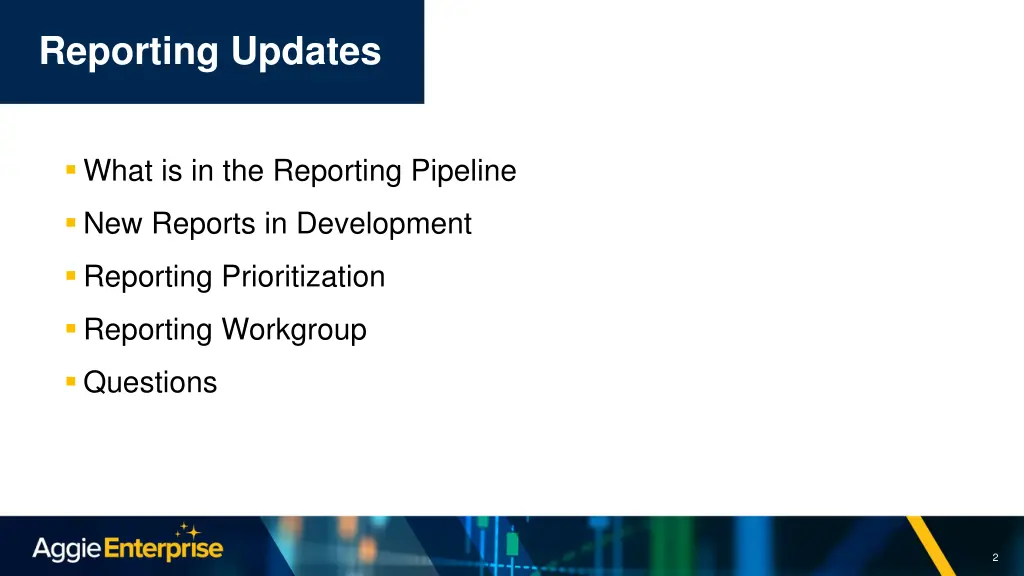 reporting updates 1