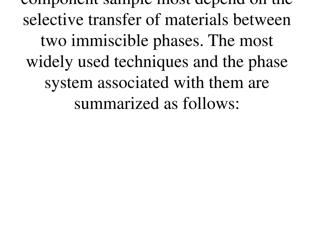 component sample most depend on the selective