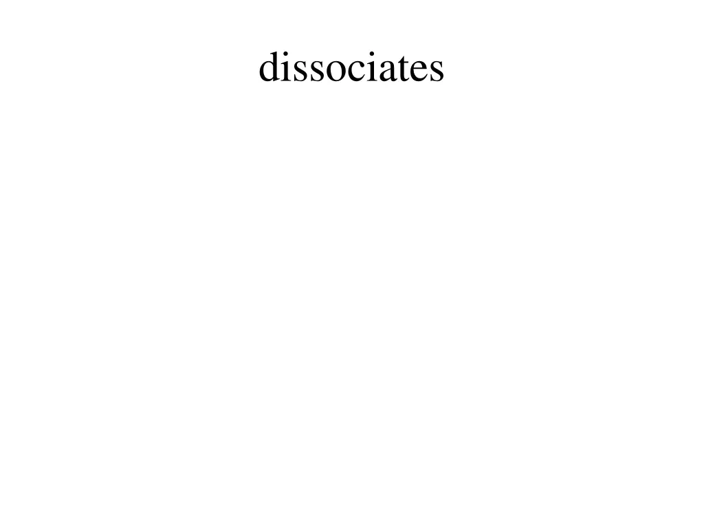 dissociates