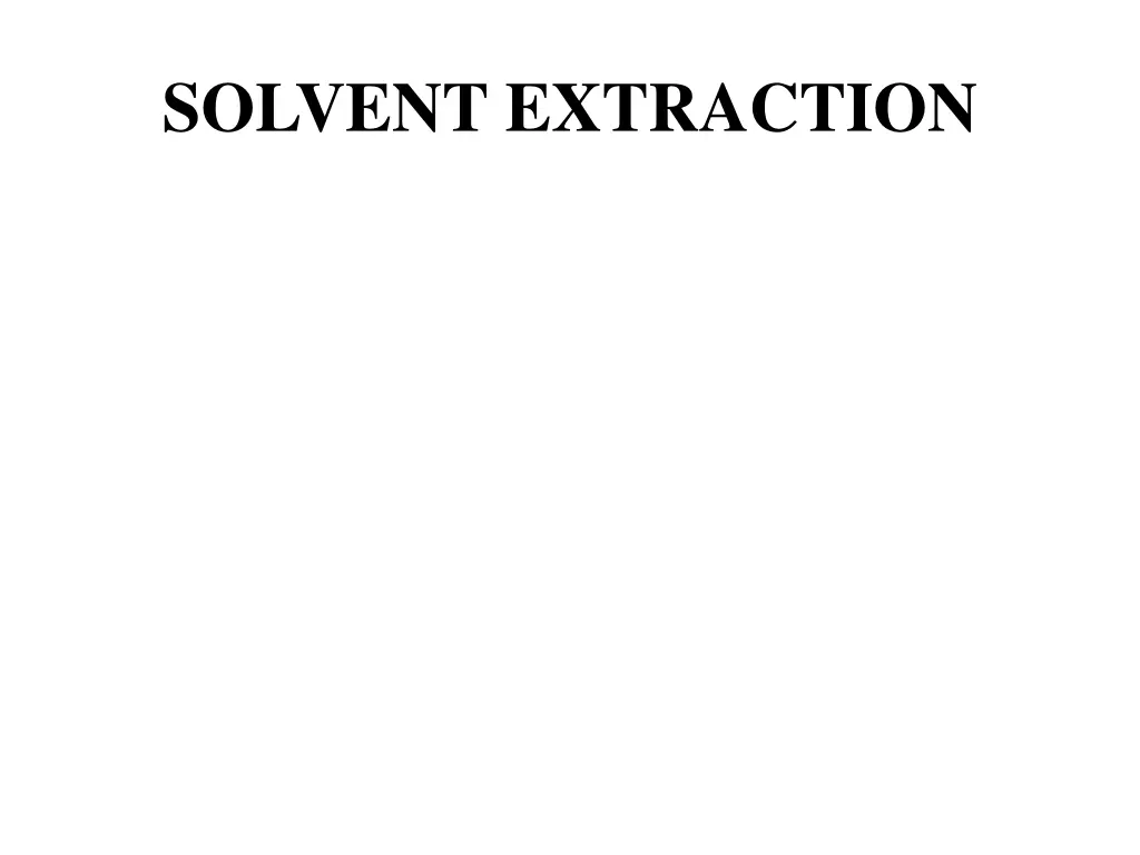 solvent extraction
