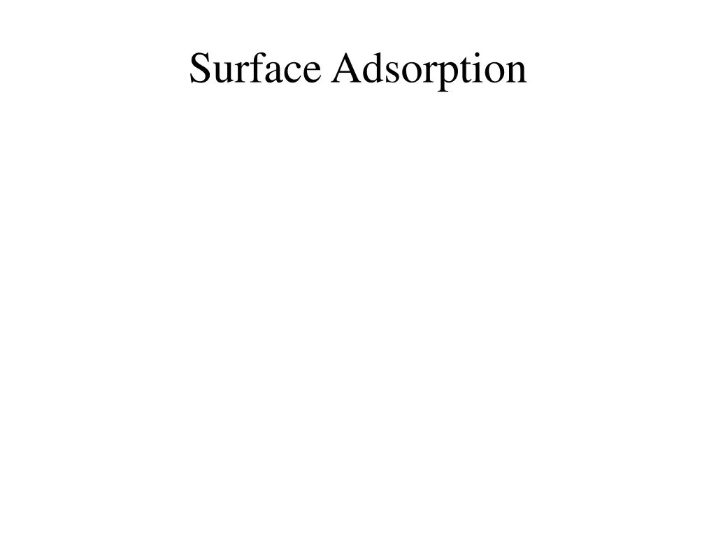 surface adsorption
