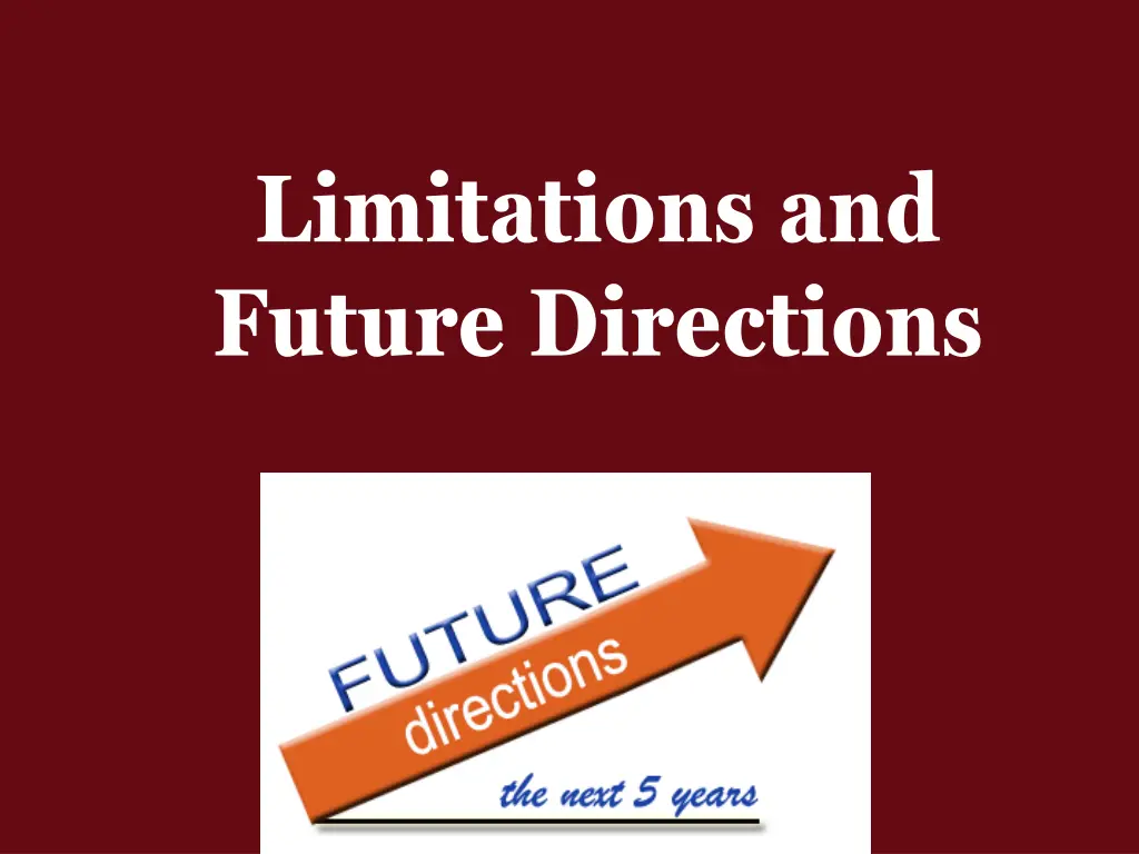 limitations and future directions