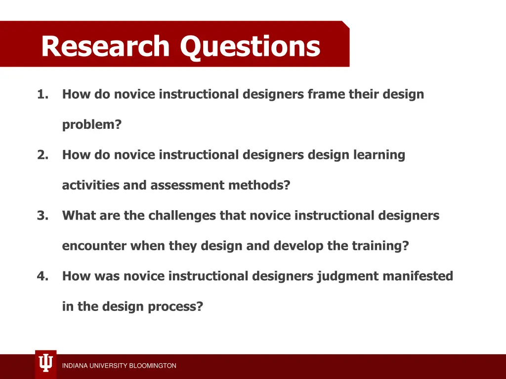 research questions