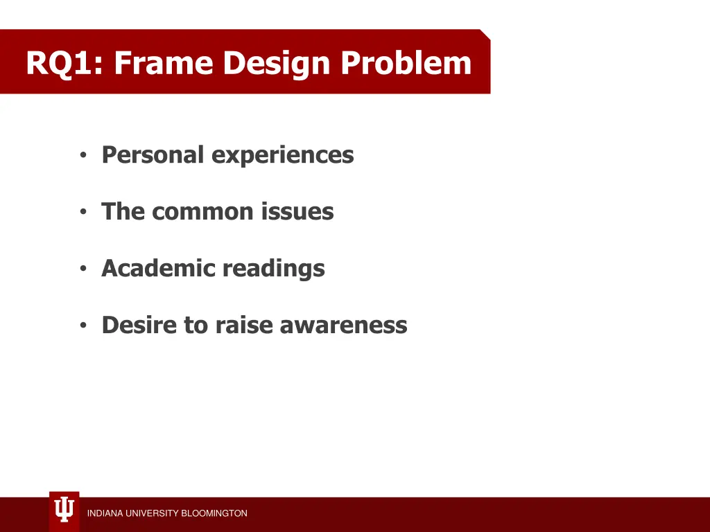 rq1 frame design problem