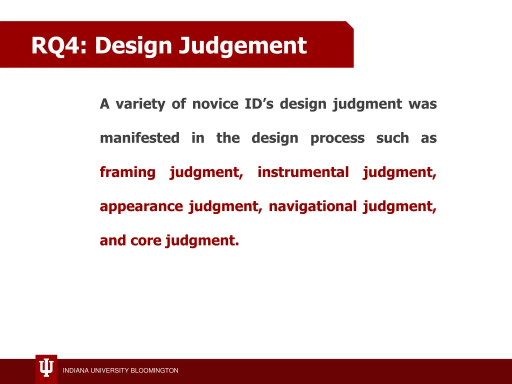 rq4 design judgement
