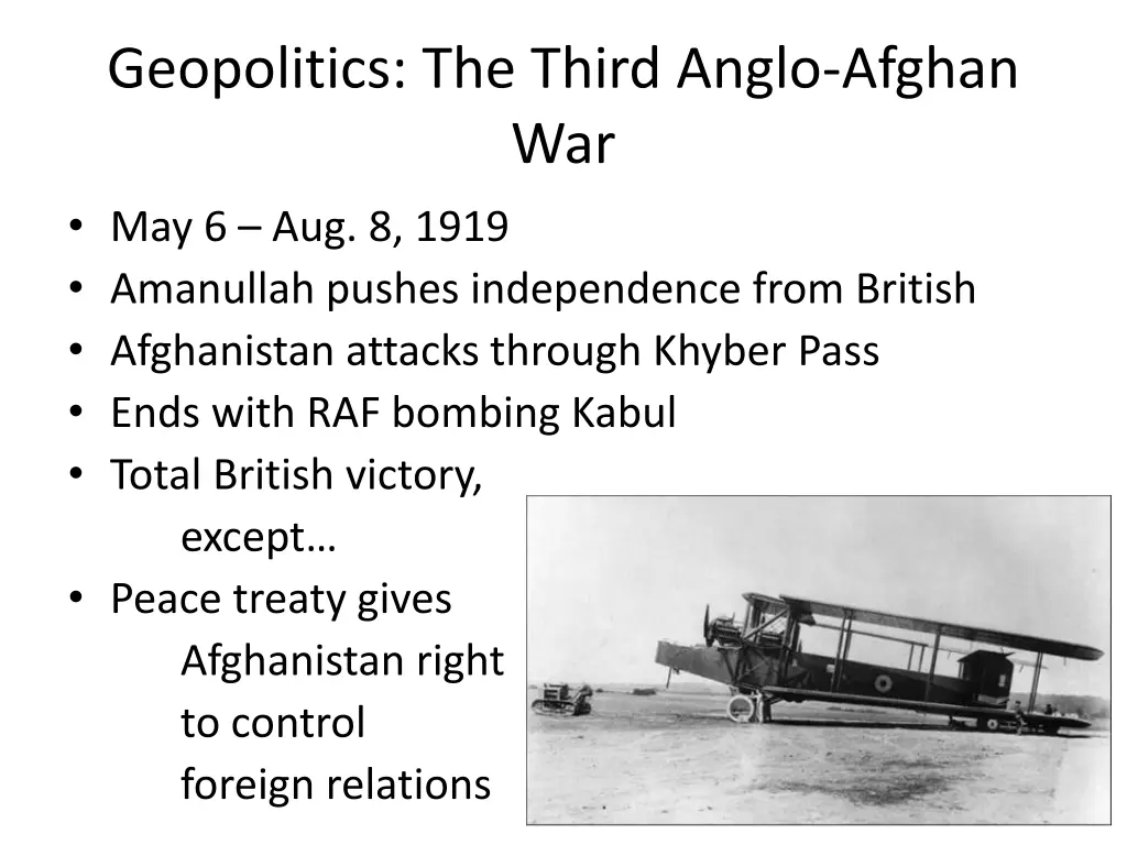 geopolitics the third anglo afghan