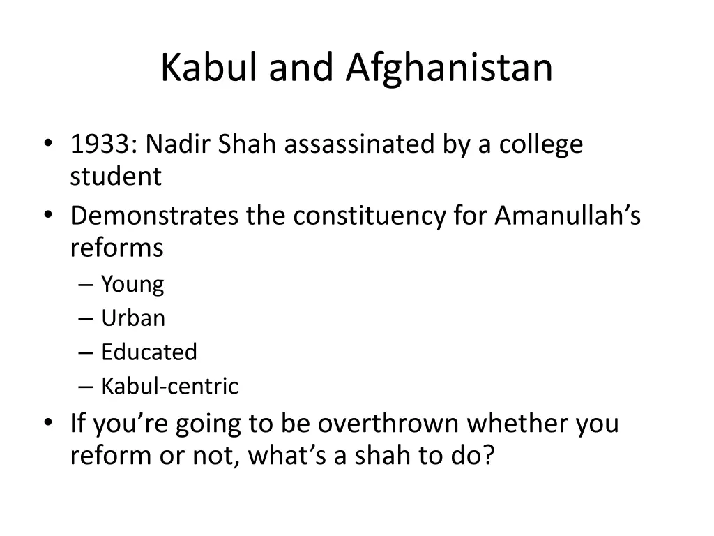 kabul and afghanistan