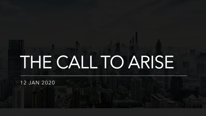 the call to arise the call to arise