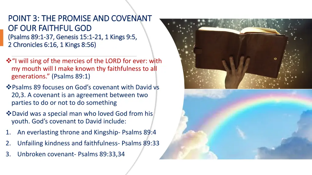 point 3 the promise and covenant point