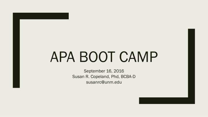 apa boot camp