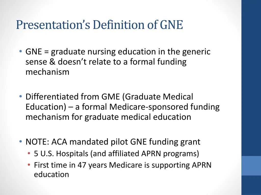 presentation s definition of gne