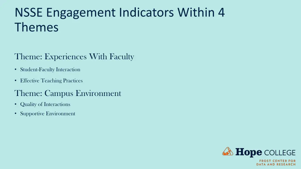 nsse engagement indicators within 4 themes 1