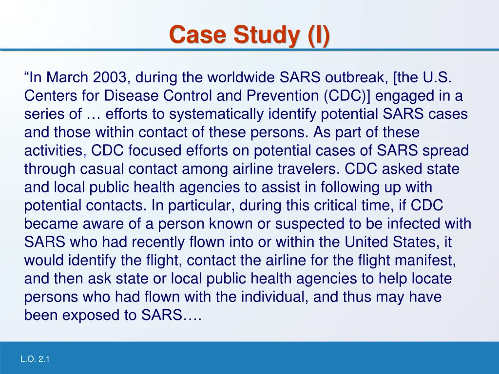 case study i