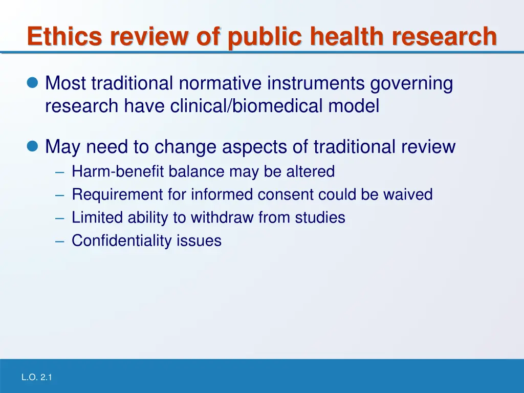 ethics review of public health research