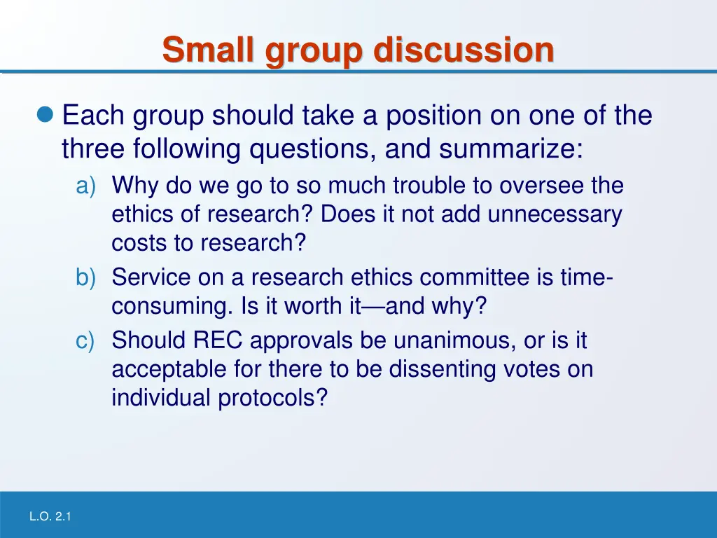 small group discussion