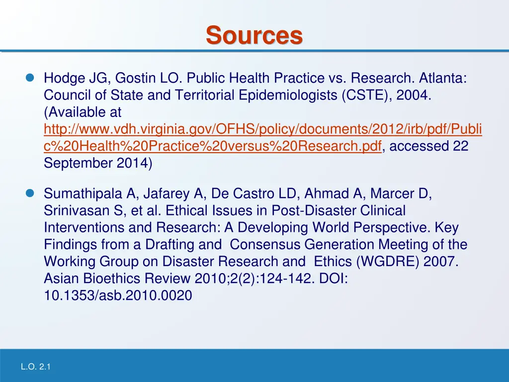 sources