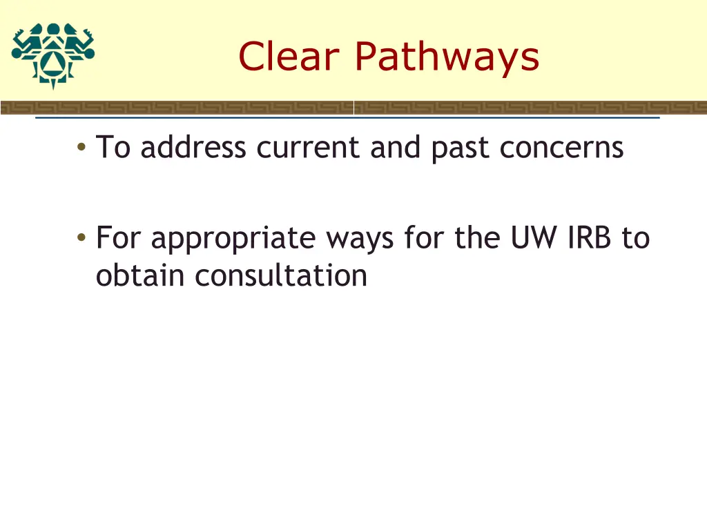 clear pathways