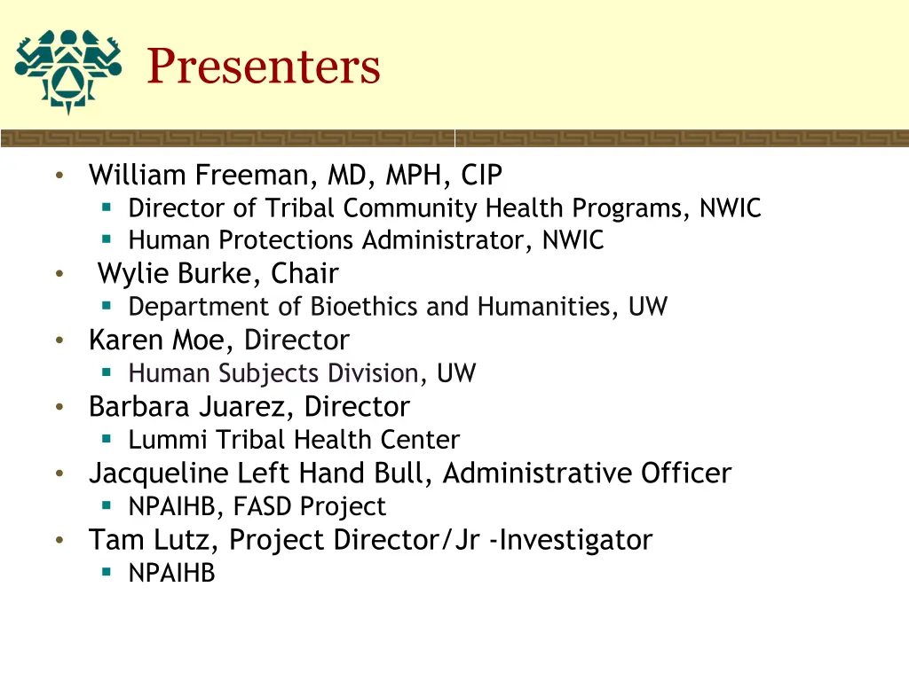 presenters