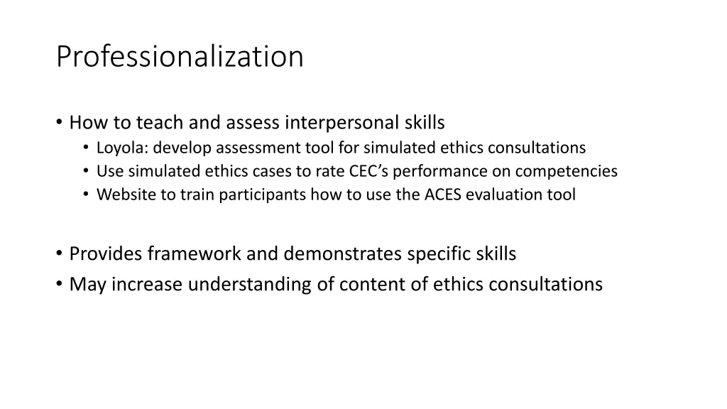 professionalization 1