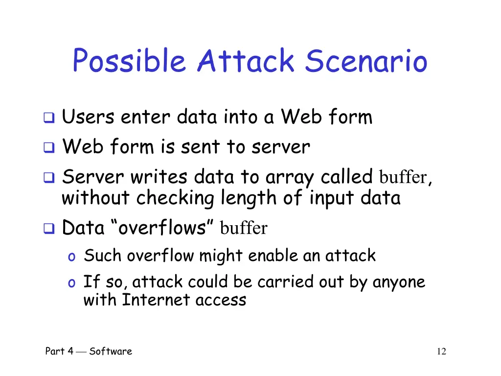 possible attack scenario