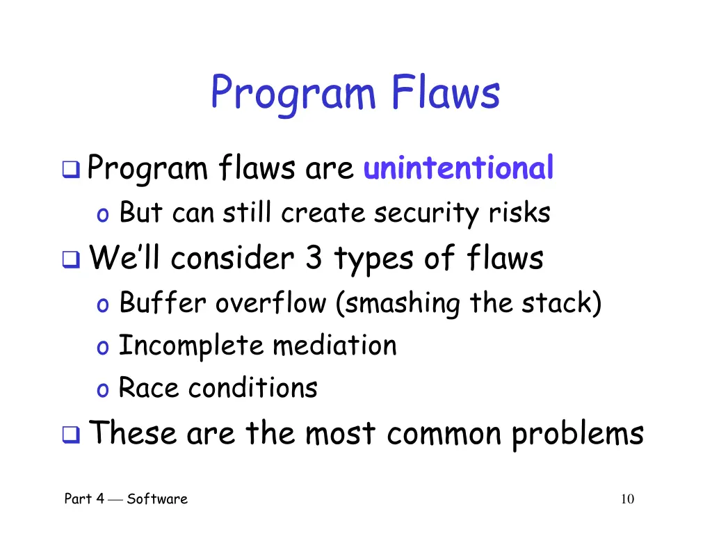 program flaws 1