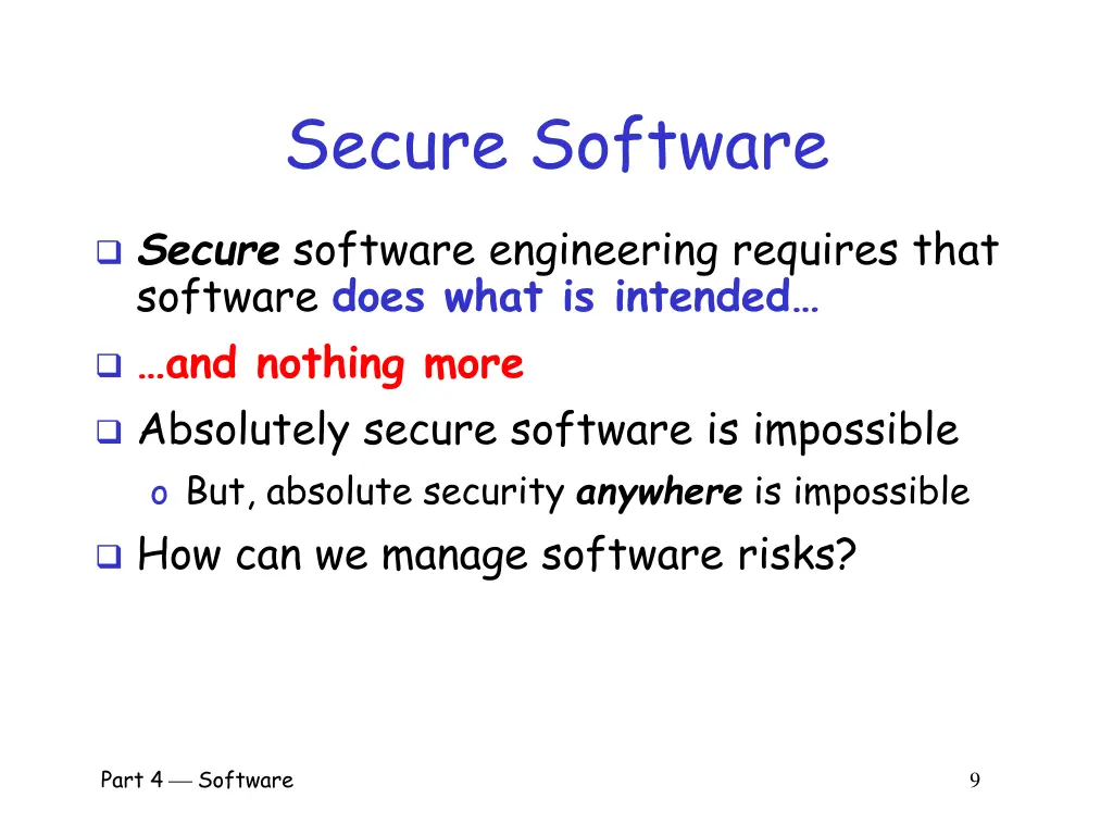 secure software