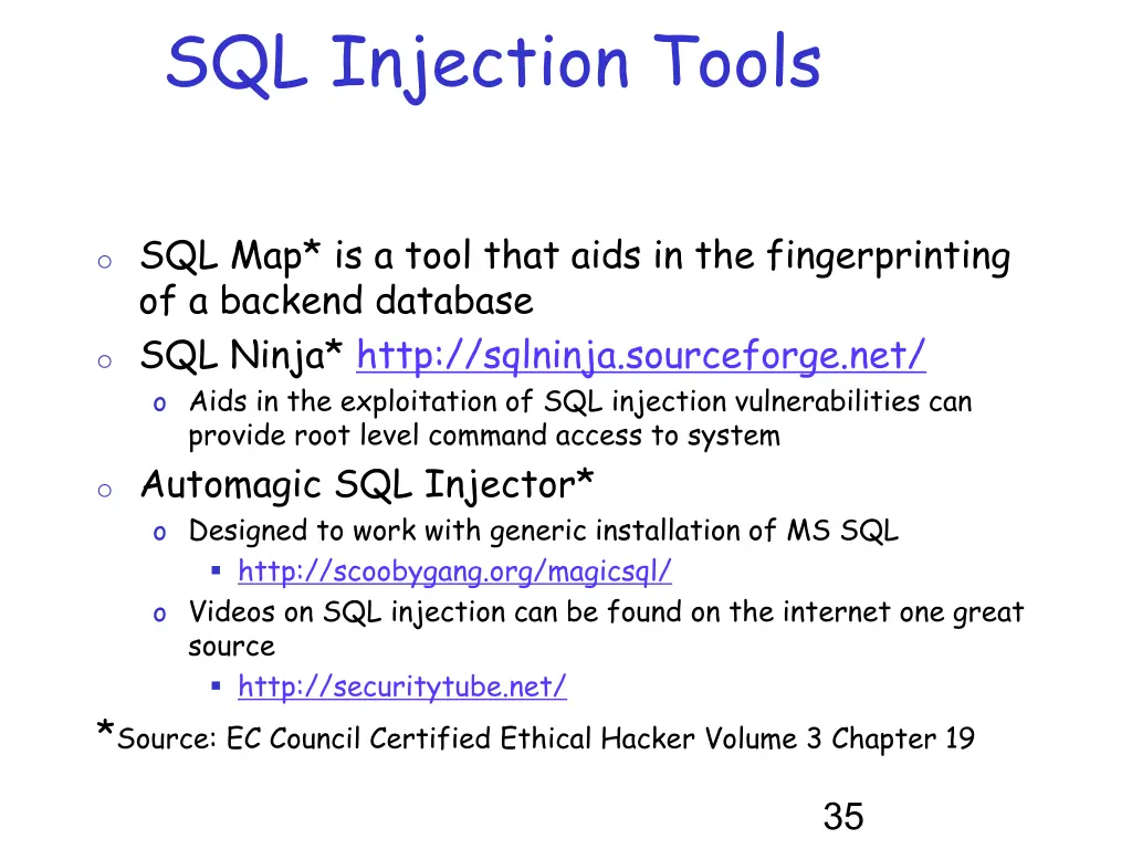 sql injection tools