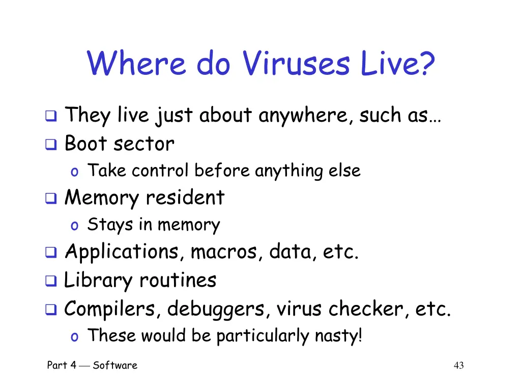 where do viruses live