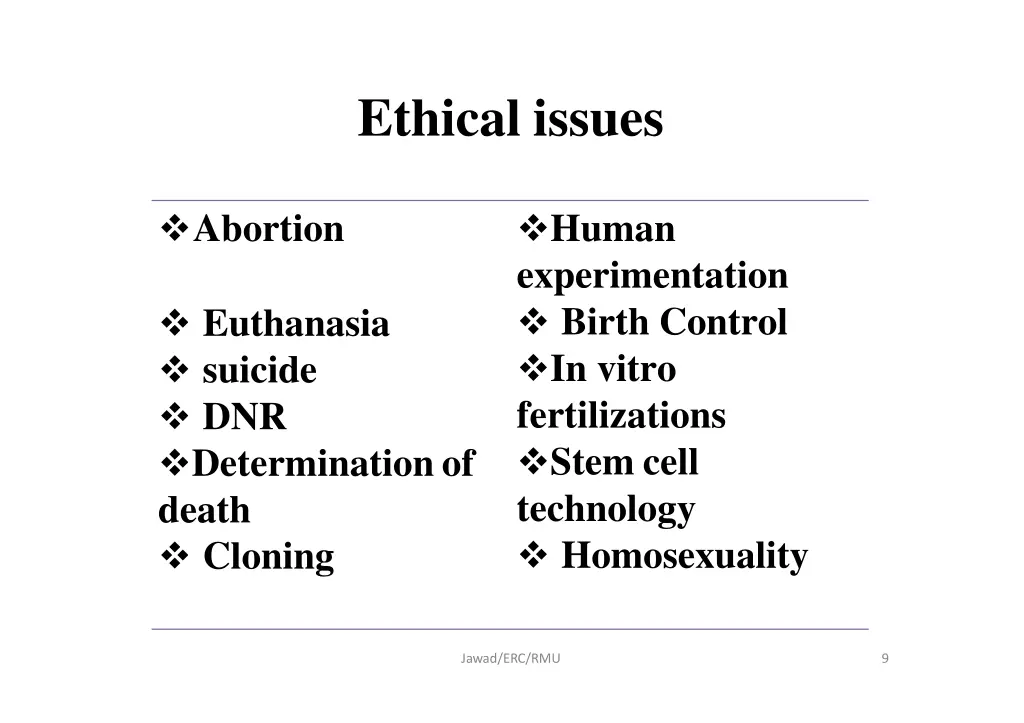 ethical issues