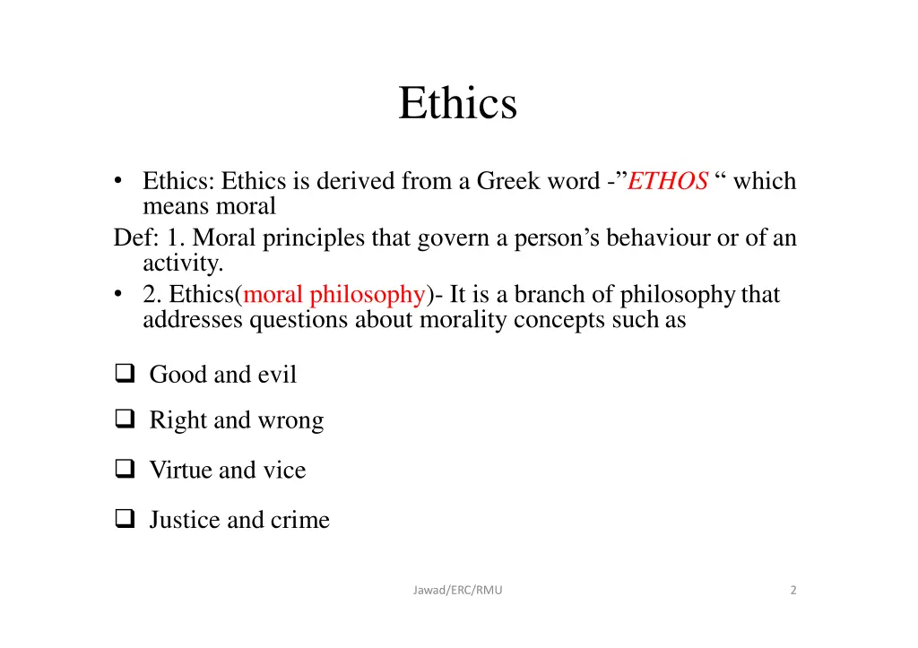 ethics