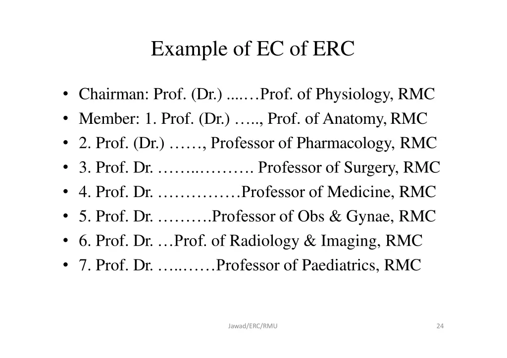 example of ec of erc