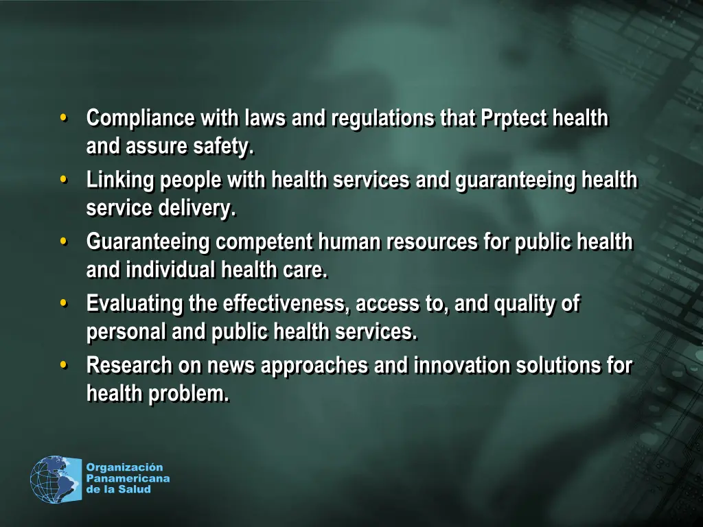 compliance with laws and regulations that prptect