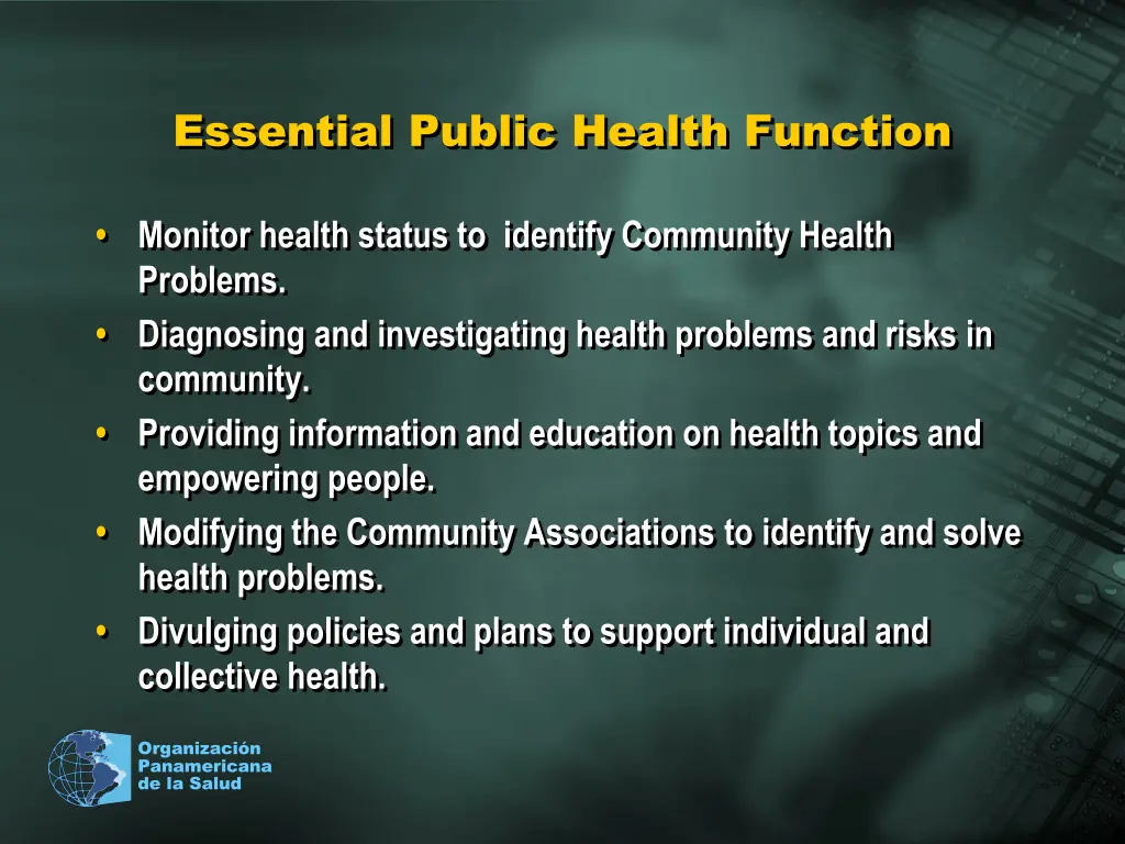 essential public health function