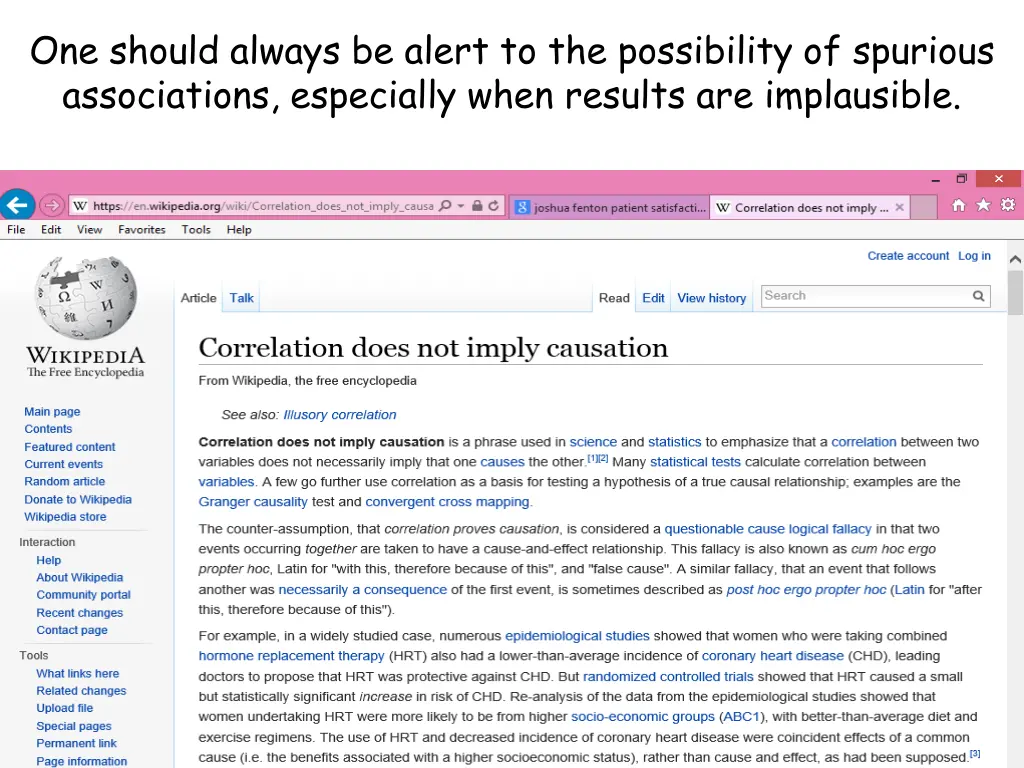 one should always be alert to the possibility