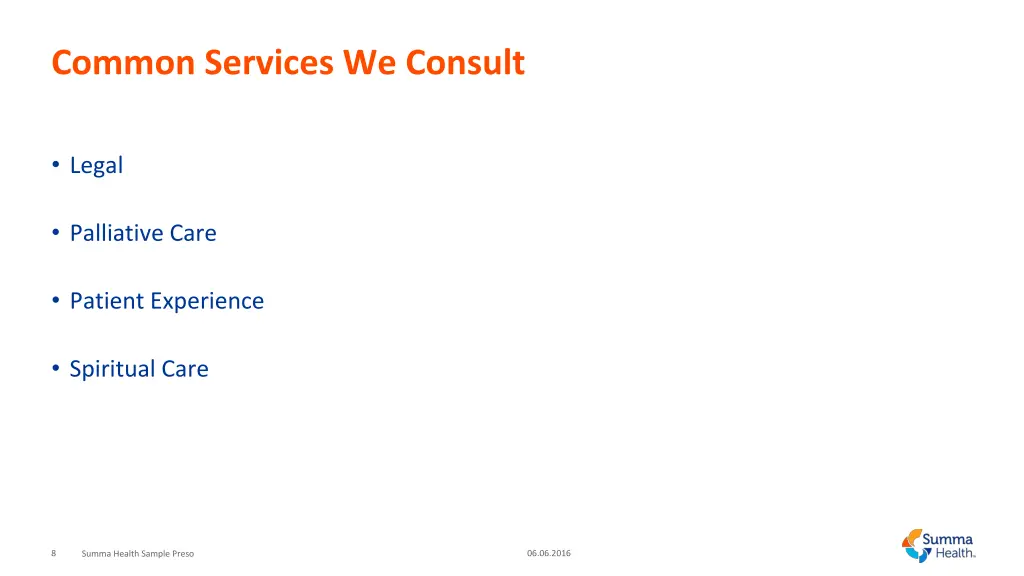 common services we consult