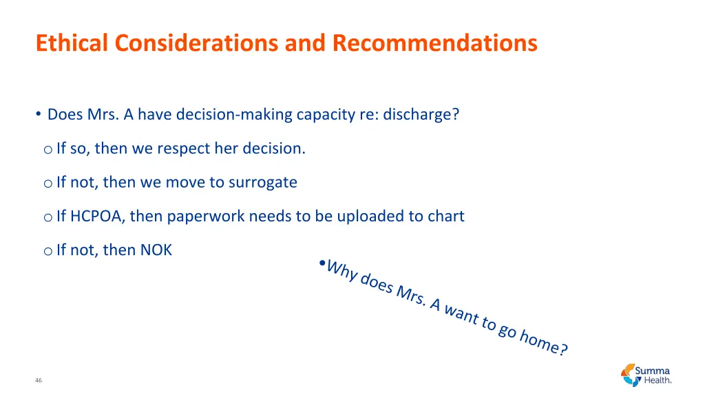 ethical considerations and recommendations