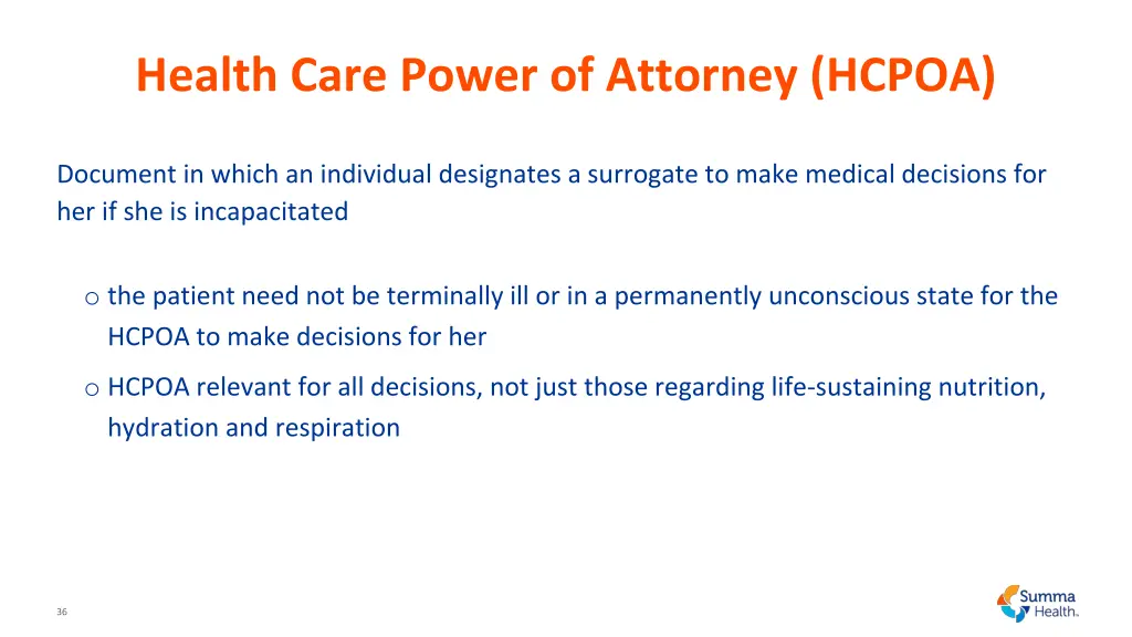 health care power of attorney hcpoa