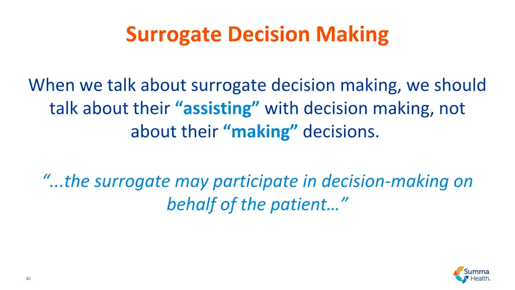 surrogate decision making 1