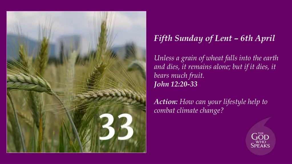 fifth sunday of lent 6th april